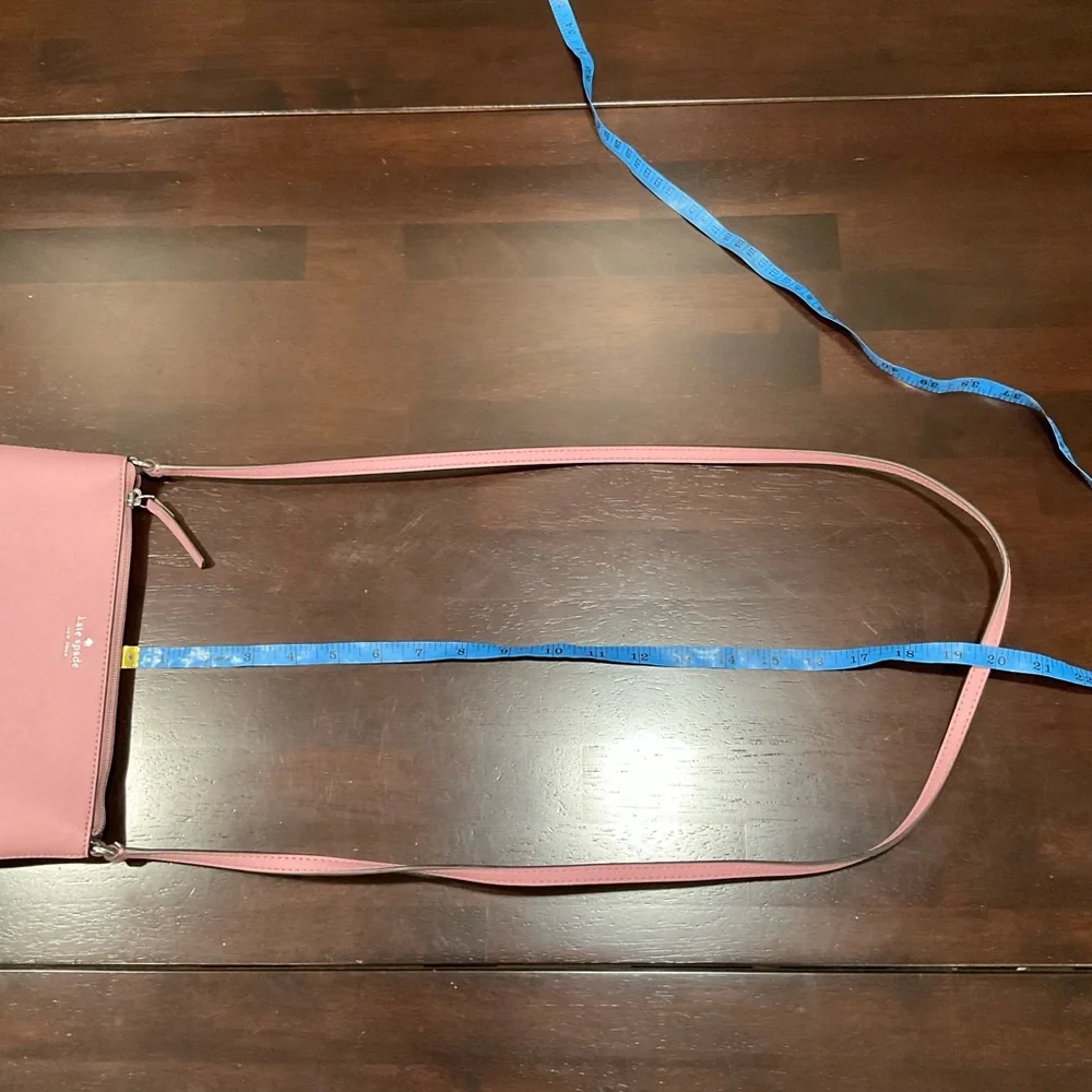 KATE SPADE NY RAMEY GRETA SAFFIANO LEATHER‎ GLITTER SMALL PINK PEONY CROSSBODY